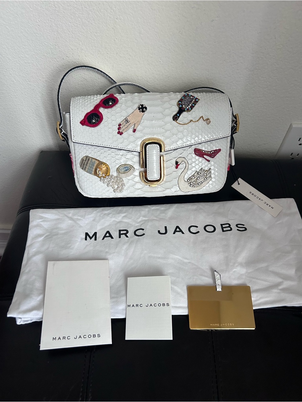 NWT The Marc Jacobs Embroidery Opulent Python Handbag -Read Description-